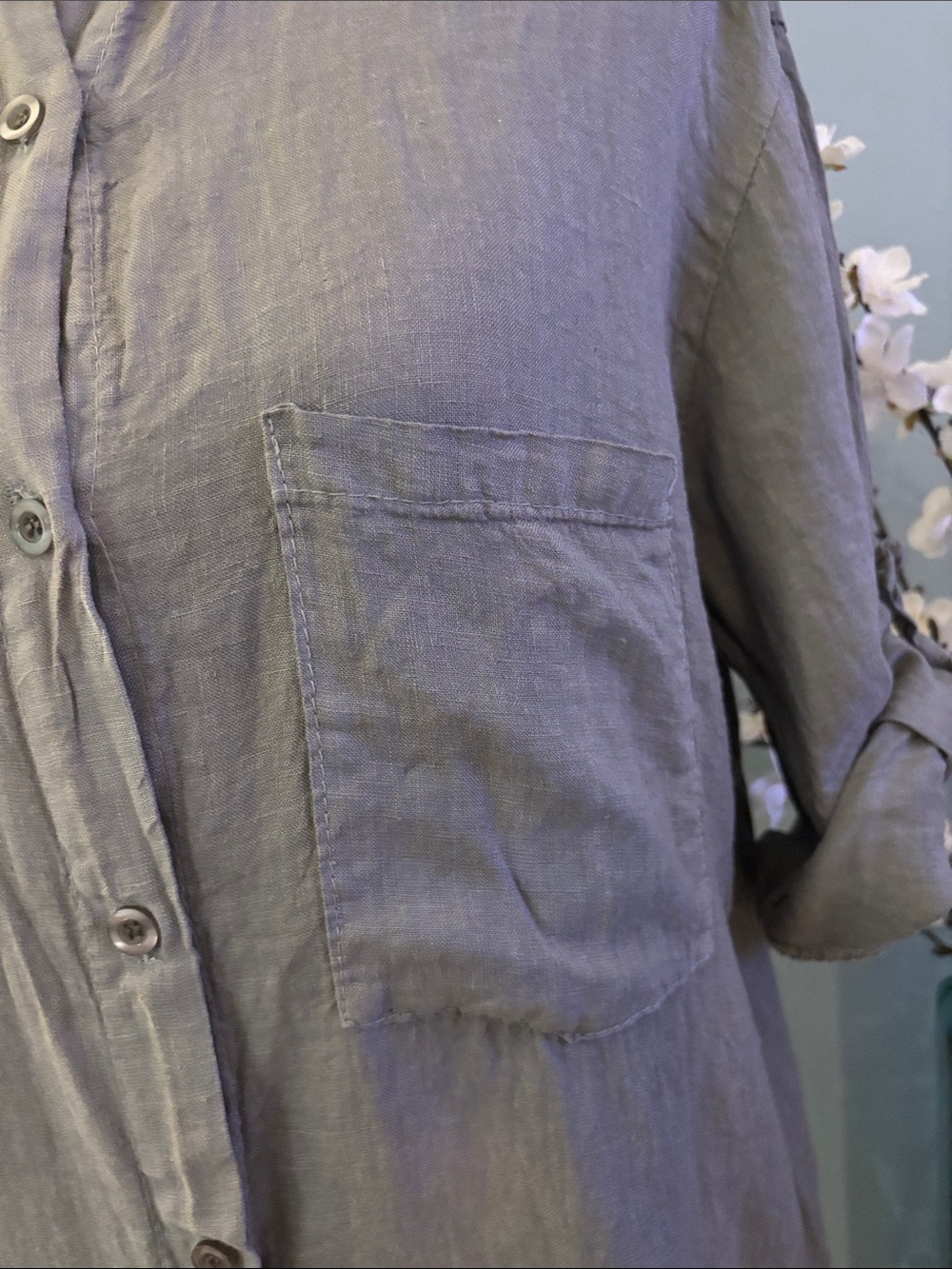 Planet Moda Italian Linen Shirt Dress - Picture 3 of 10